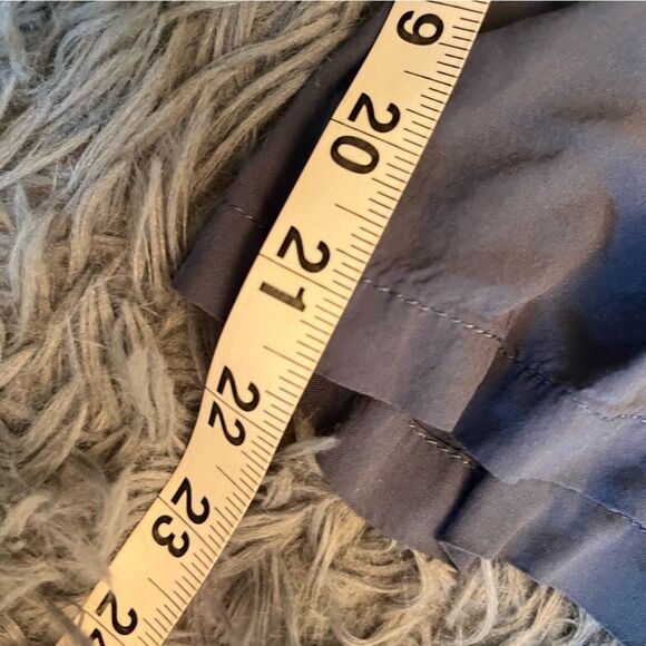 Lightweight Blue Cotton Wide Leg Cropped Pants Size M - Picture 6 of 6